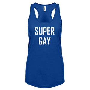 Super Gay Womens Racerback Tank Top
