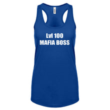 Lvl 100 Mafia Boss Womens Racerback Tank Top