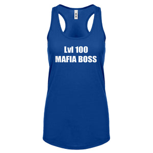 Lvl 100 Mafia Boss Womens Racerback Tank Top