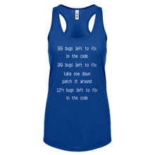 Racerback 99 Bugs in the Code Womens Tank Top