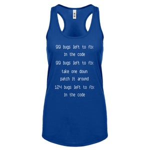Racerback 99 Bugs in the Code Womens Tank Top