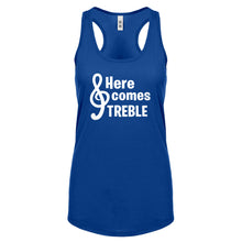 Here Comes Treble Womens Racerback Tank Top