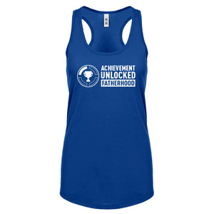 Achievement Unlocked Fatherhood Womens Racerback Tank Top