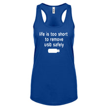 Racerback Remove USB Safely Womens Tank Top
