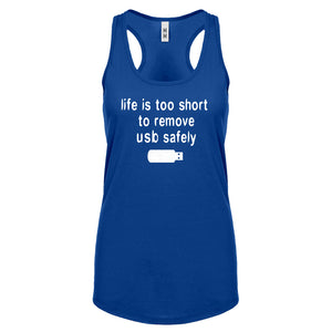 Racerback Remove USB Safely Womens Tank Top