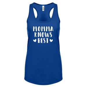 Racerback Momma Knows Best Womens Tank Top