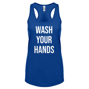 WASH YOUR HANDS Womens Racerback Tank Top