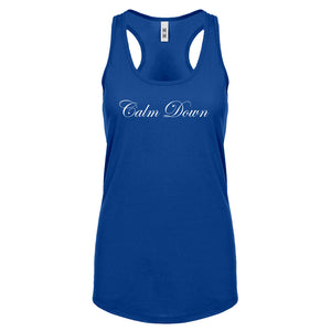 CALM DOWN Womens Racerback Tank Top