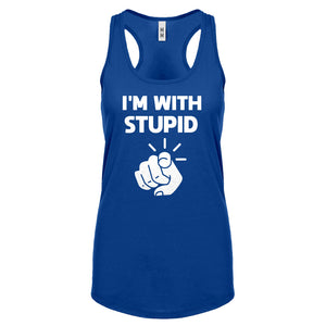 I'm With Stupid You Womens Racerback Tank Top