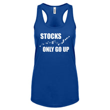 STOCKS ONLY GO UP Womens Racerback Tank Top