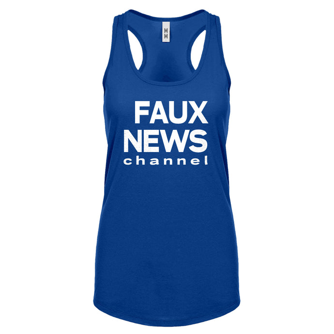 Racerback Faux News Womens Tank Top