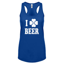 Racerback I Love Beer Womens Tank Top