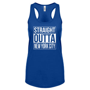 Straight Outta New York City Womens Racerback Tank Top