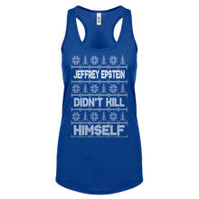 Jeffrey Epstein Ugly Christmas Sweater Womens Racerback Tank Top