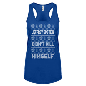 Jeffrey Epstein Ugly Christmas Sweater Womens Racerback Tank Top