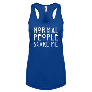 Racerback Normal People Scare Me Womens Tank Top