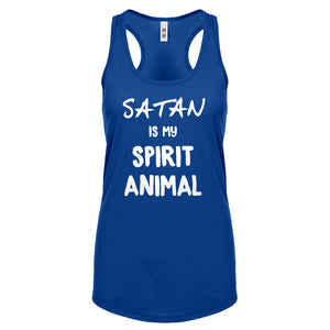 Satan is my Spirit Animal Womens Racerback Tank Top