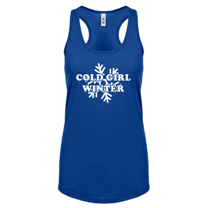 Cold Girl Winter Womens Racerback Tank Top