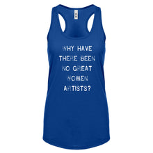 Racerback No Great Women Artists Womens Tank Top