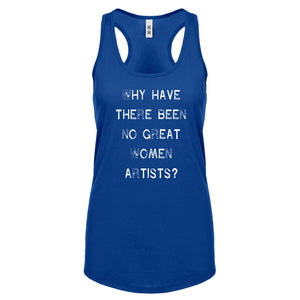 Racerback No Great Women Artists Womens Tank Top