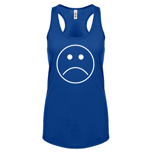 Sad Face Womens Racerback Tank Top