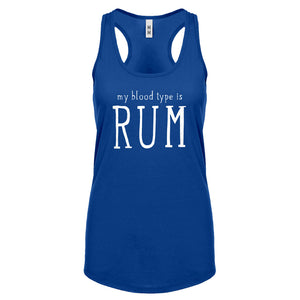 My Blood Type is Rum Womens Racerback Tank Top