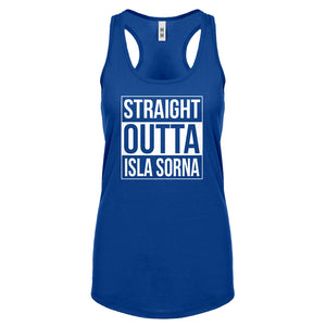 Racerback Straight Outta Isla Sorna Womens Tank Top