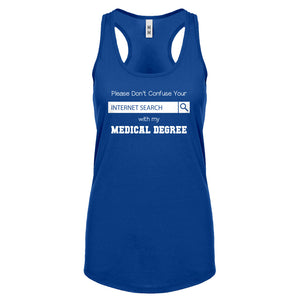 Don't Confuse Your Search Womens Racerback Tank Top