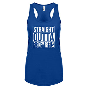 Straight Outta Riskey Reels Womens Racerback Tank Top