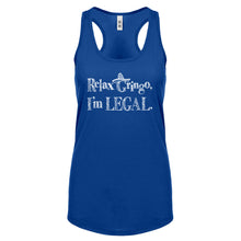 Racerback Relax Gringo I'm Legal Sombrero Womens Tank Top