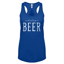 My Blood Type is Beer Womens Racerback Tank Top