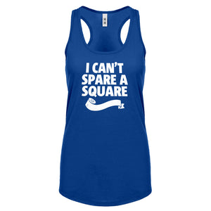 I Can't Spare a Square Womens Racerback Tank Top