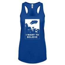 I Want to Believe Star Ship Womens Racerback Tank Top