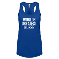 Racerback Worlds Greatest Nurse Womens Tank Top