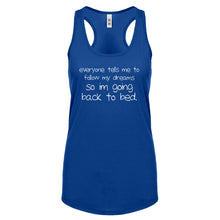 Racerback Back to Bed Womens Tank Top