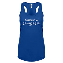 Subscribe to PewDiePie Womens Racerback Tank Top