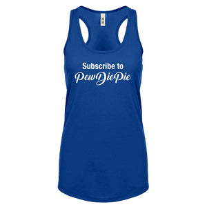Subscribe to PewDiePie Womens Racerback Tank Top