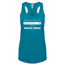 Don't Confuse Your Search Womens Racerback Tank Top