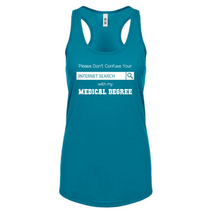 Don't Confuse Your Search Womens Racerback Tank Top