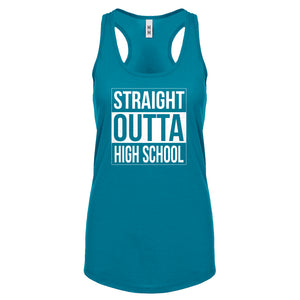 Racerback Straight Outta High School Womens Tank Top
