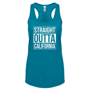 Straight Outta California Womens Racerback Tank Top