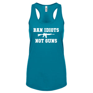 Racerback Ban Idiots Not Guns Womens Tank Top