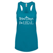Racerback Relax Gringo I'm Legal Sombrero Womens Tank Top