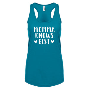 Racerback Momma Knows Best Womens Tank Top