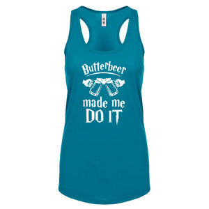 Racerback Butterbeer Made Me Do It Womens Tank Top