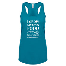 Racerback I Grow My Own Food Womens Tank Top