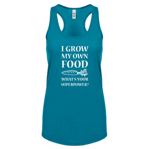 Racerback I Grow My Own Food Womens Tank Top