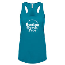 Resting Beach Face Womens Racerback Tank Top