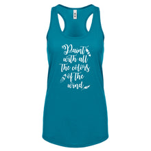Racerback Paint with all the Colors of the Wind Womens Tank Top