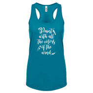 Racerback Paint with all the Colors of the Wind Womens Tank Top
